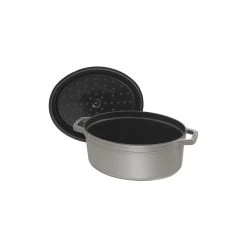 Staub Gietijzeren Braadpan 29 Cm / 4,25 L, Ovaal, Grafietgrijs -Demeyere Winkel 40500 236 0 5 1