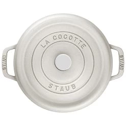 Staub Gietijzeren Braadpan 26 Cm / 5,25 L, Rond, White Truffle -Demeyere Winkel 40501413 2