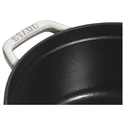 Staub Gietijzeren Braadpan 26 Cm / 5,25 L, Rond, White Truffle -Demeyere Winkel 40501413 4