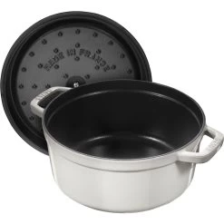 Staub Gietijzeren Braadpan 28 Cm / 6,75 L, Rond, White Truffle -Demeyere Winkel 40501414 1