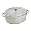 Staub Gietijzeren Braadpan 31 Cm / 5,5 L, Ovaal, White Truffle -Demeyere Winkel 40501416