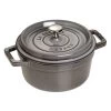 Staub Gietijzeren Braadpan 22 Cm / 2,5 L, Rond, Grafietgrijs