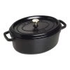 Staub Gietijzeren Braadpan 29 Cm / 4,25 L, Ovaal, Zwart -Demeyere Winkel 40509 315 0 1
