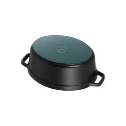 Staub Gietijzeren Braadpan 29 Cm / 4,25 L, Ovaal, Zwart -Demeyere Winkel 40509 315 0 5 2