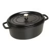 Staub Gietijzeren Braadpan 31 Cm / 5,5 L, Ovaal, Zwart