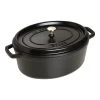 Staub Gietijzeren Braadpan 33 Cm / 6,75 L, Ovaal, Zwart