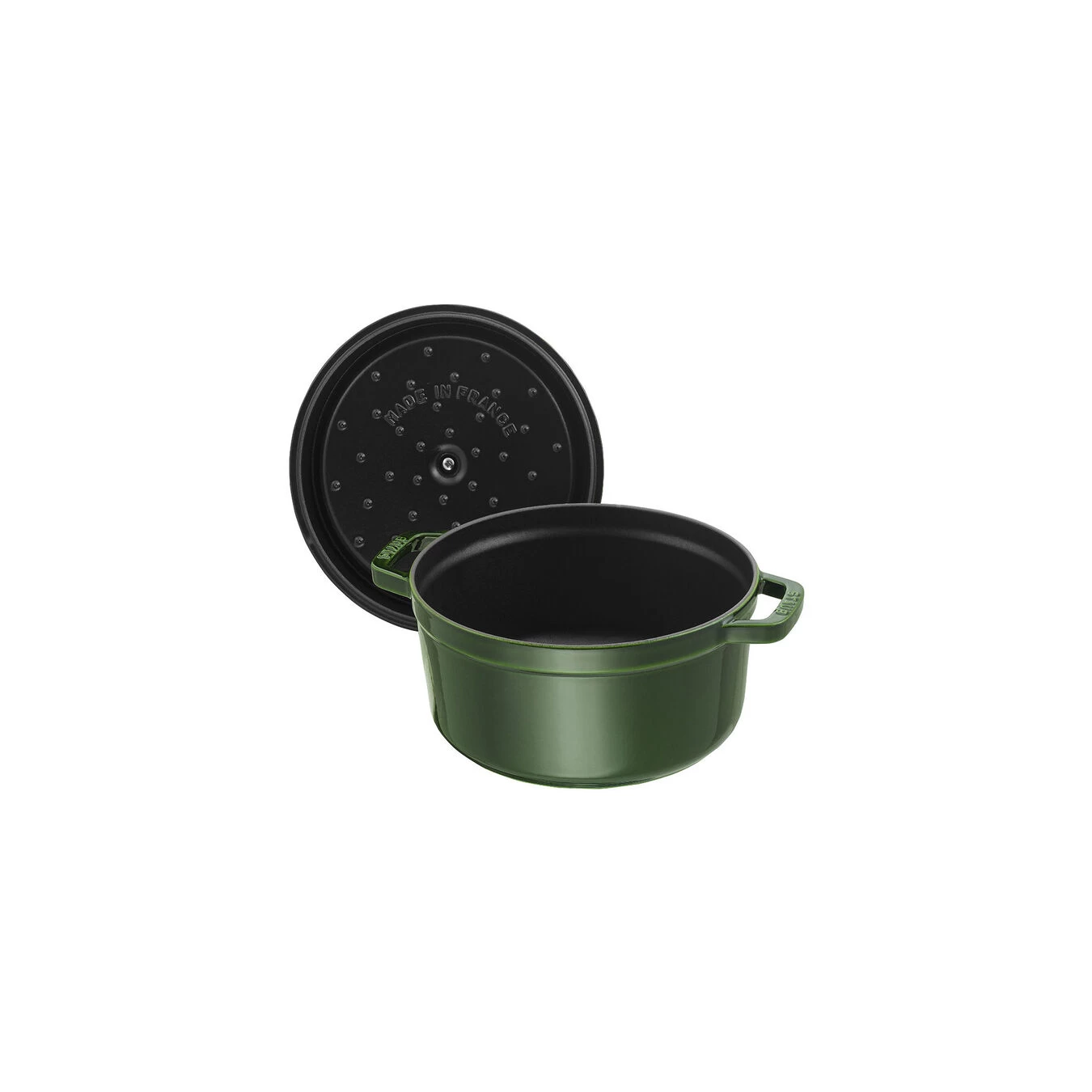 Staub Gietijzeren Braadpan 28 Cm / 6,75 L, Rond, Basilicum 4 Staub Gietijzeren Braadpan 28 Cm / 6,75 L, Rond, Basilicum - Afbeelding 2
