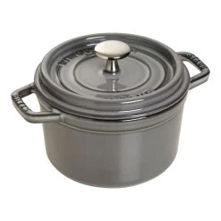 Staub Gietijzeren Braadpan 14 Cm / 800 Ml, Rond, Grafietgrijs