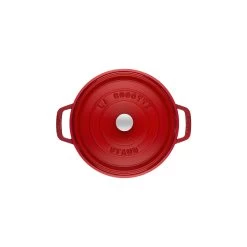 Staub Gietijzeren Braadpan 26 Cm / 5,25 L, Rond, Kersenrood -Demeyere Winkel 40509 814 0 2 2