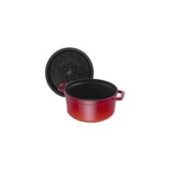 Staub Gietijzeren Braadpan 30 Cm / 8,4 L, Rond, Kersenrood -Demeyere Winkel 40509 814 0 5 4