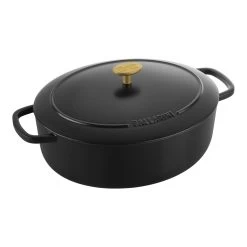 Ballarini Gietijzeren Braadpan 29 Cm / 4,5 L, Ovaal, Zwart