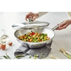 Demeyere Wok Met Glazen Deksel 30 Cm -Demeyere Winkel 750047569